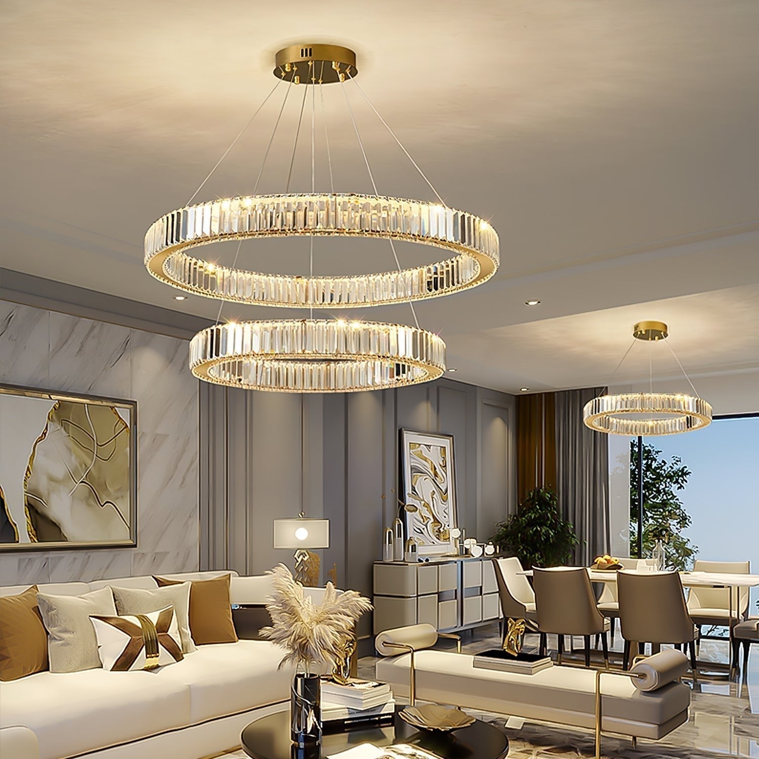 Lustra Kronleuchter-Goldkristallring-Letslighting