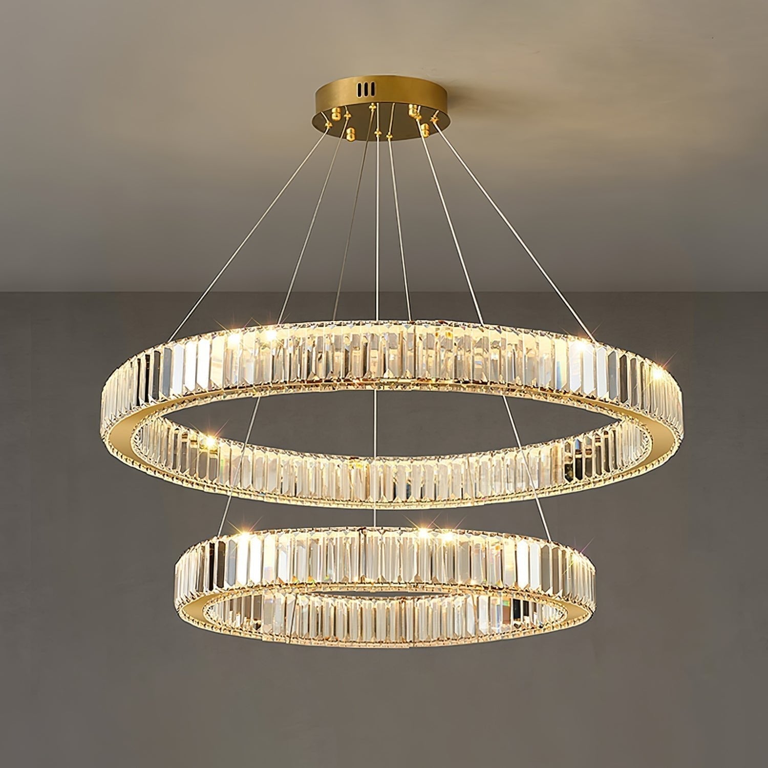 Lustra Kronleuchter-Goldkristallring-Letslighting