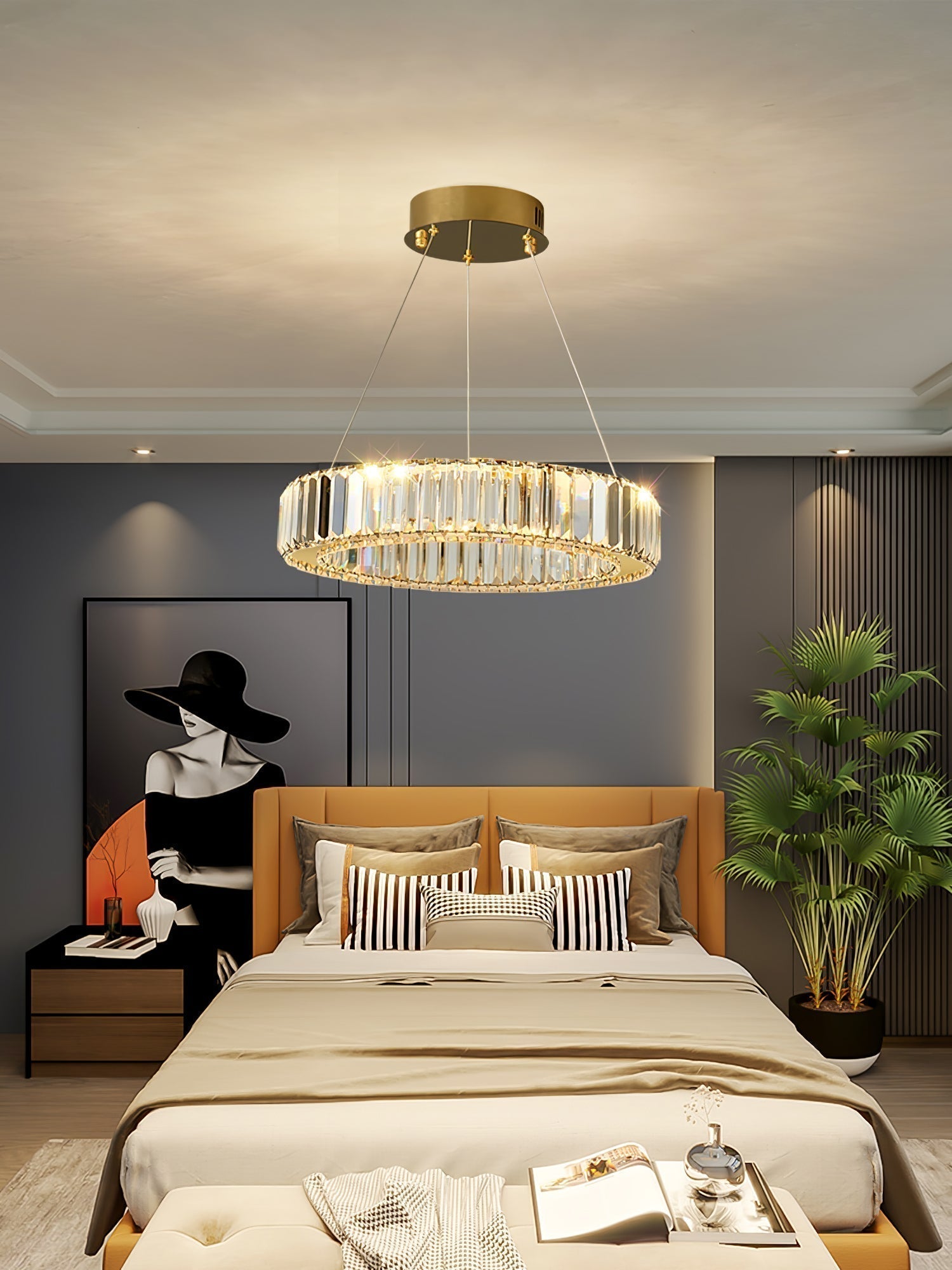 Lustra Kronleuchter-Goldkristallring-Letslighting