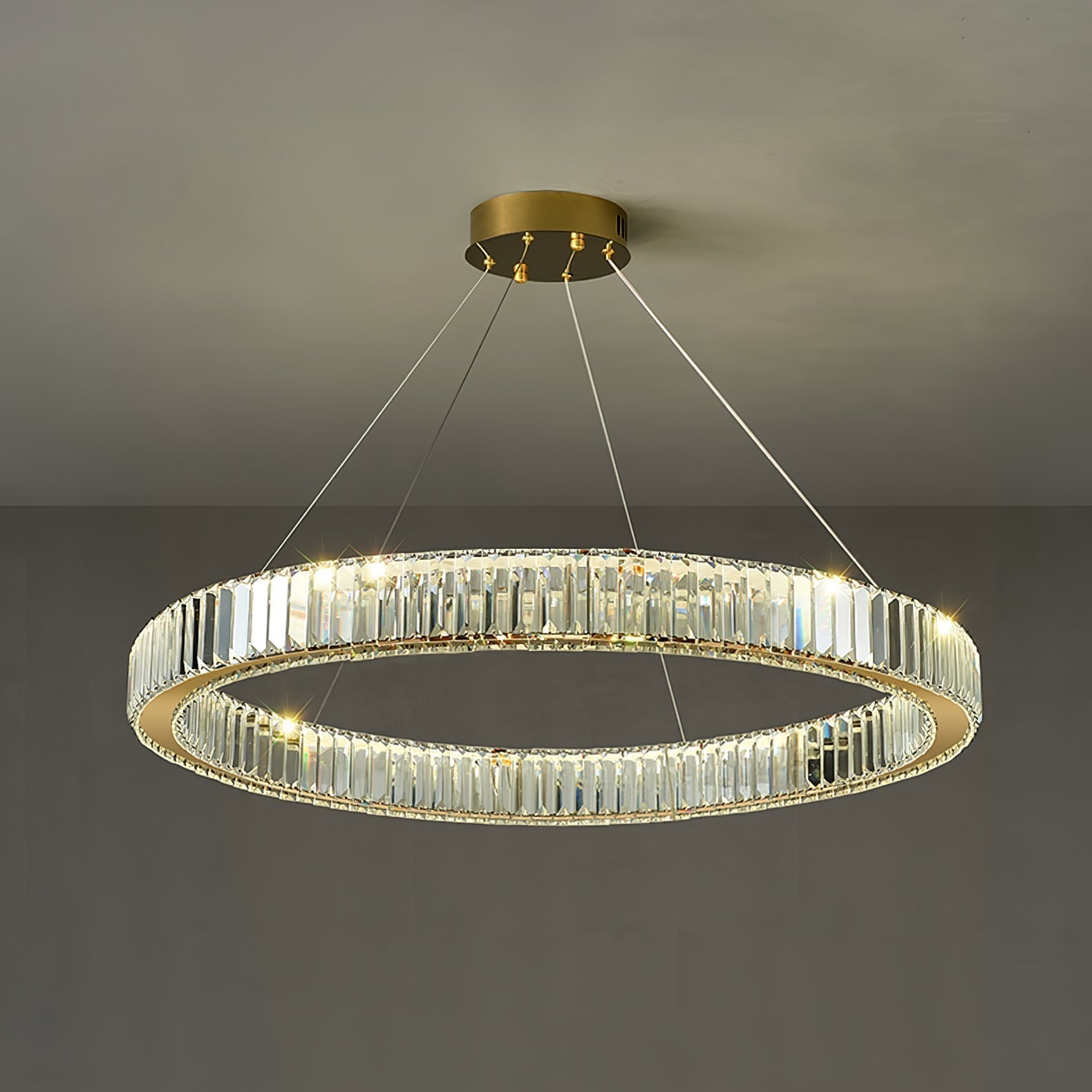 Lustra Kronleuchter-Goldkristallring-Letslighting