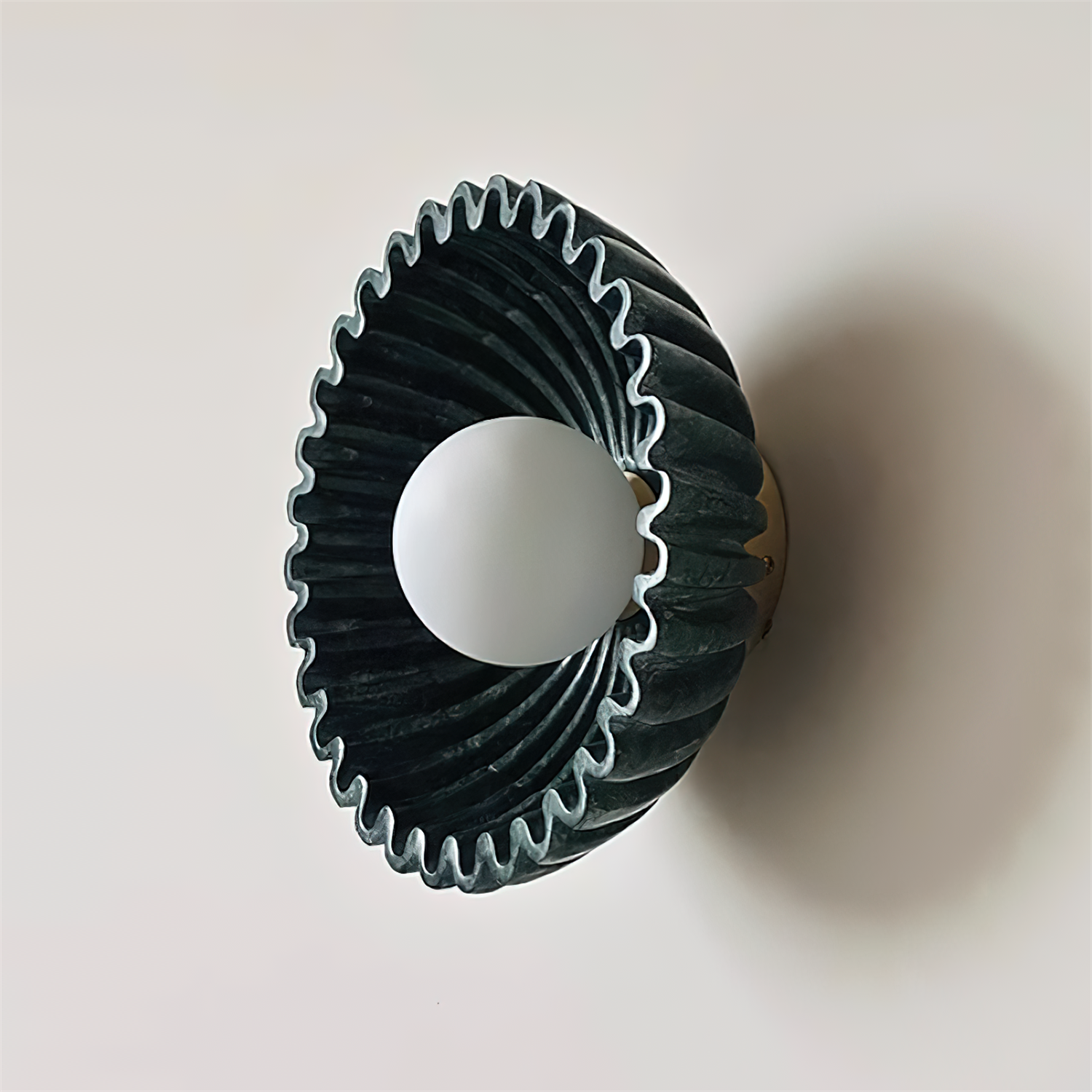 Wandleuchte Keramik Glas Dunkelgrün Weiß Schwarz Beige Skulptural-Letslighting