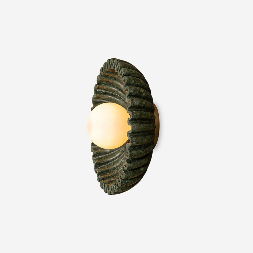 Wandleuchte Keramik Glas Dunkelgrün Weiß Schwarz Beige Skulptural-Letslighting