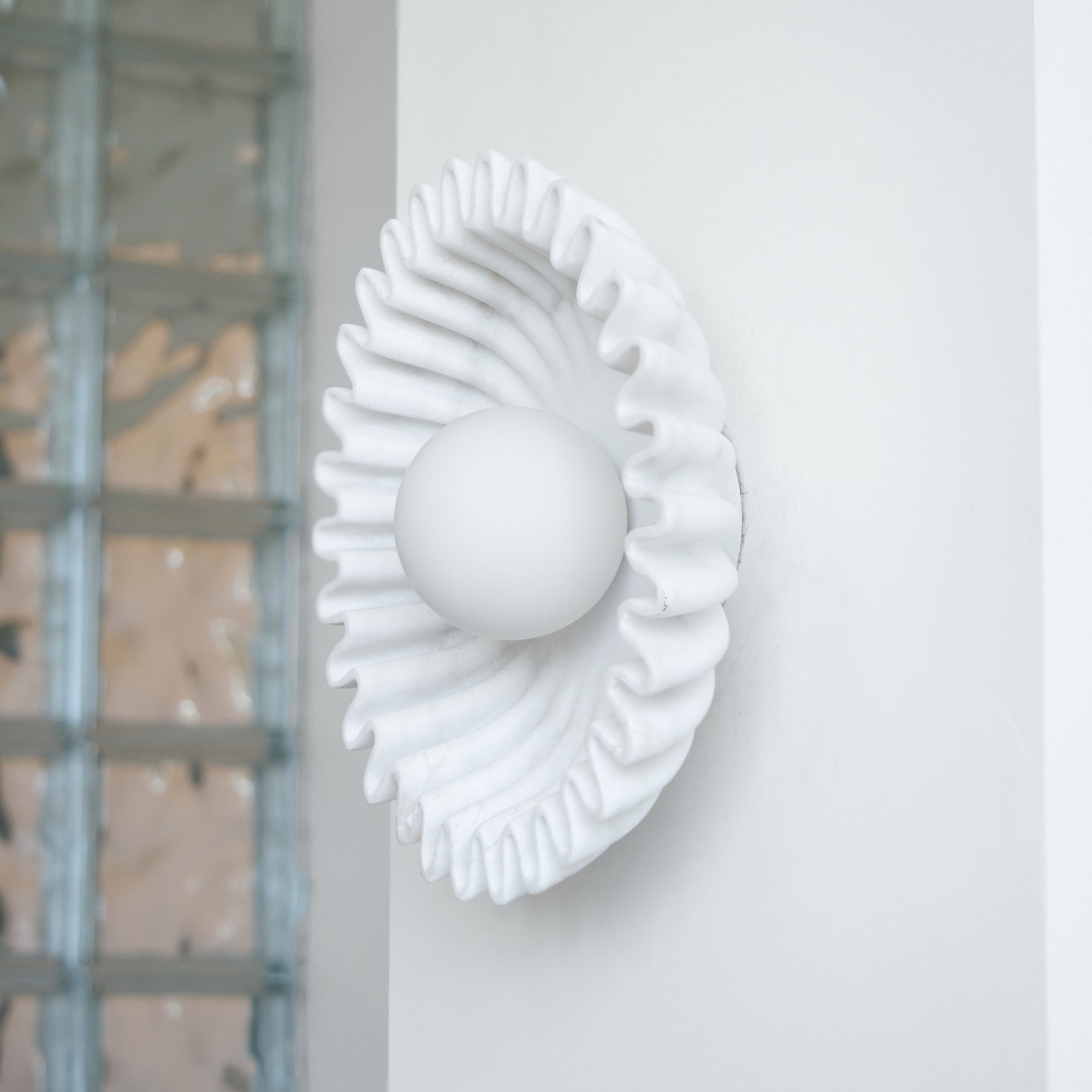 Wandleuchte Keramik Glas Dunkelgrün Weiß Schwarz Beige Skulptural-Letslighting