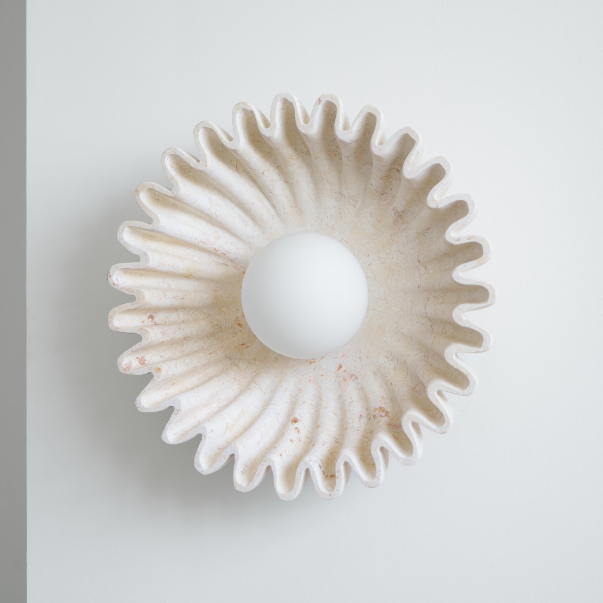 Wandleuchte Keramik Glas Dunkelgrün Weiß Schwarz Beige Skulptural-Letslighting