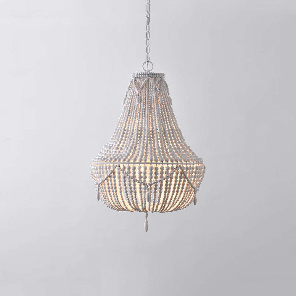 Eirikuvyu Postmoderner Luxus Perlen-Holz-Kronleuchter-Letslighting