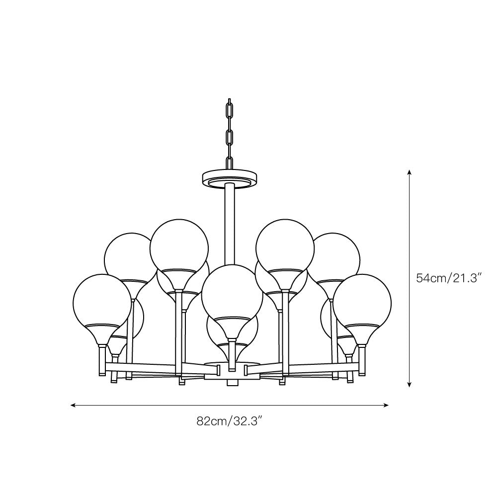 Himinuvyh Glas Vintage Industrial Kronleuchter-Letslighting