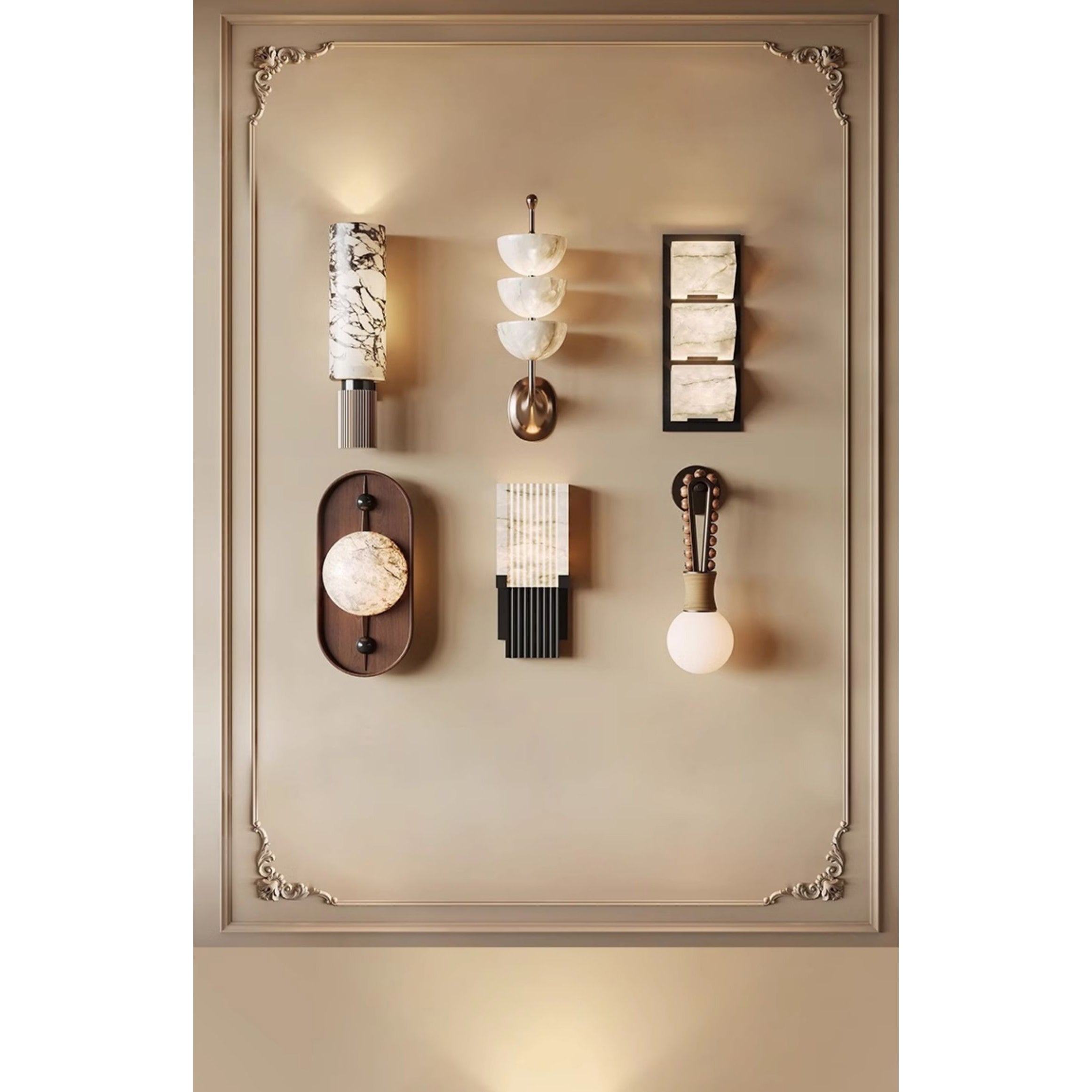 Gloruvyu Individual Creativity Metal Alabaster Wall Lamp - Letslighting