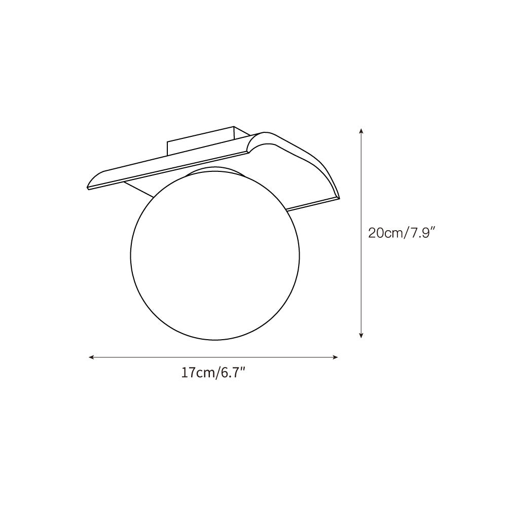 Bianca Globe Modern Minimalist Travertine Glass Ceiling Lamp - Letslighting