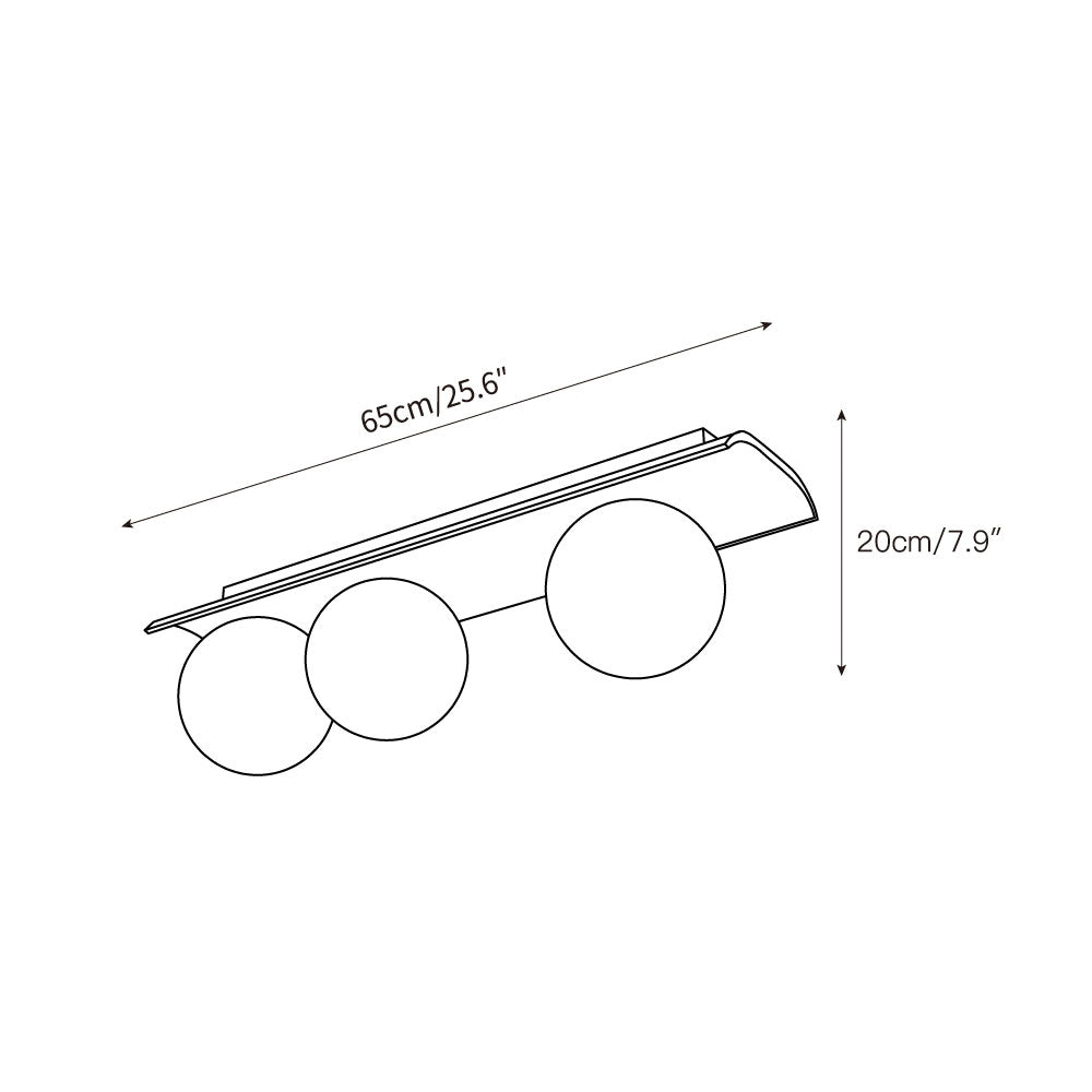Bianca Globe Modern Minimalist Travertine Glass Ceiling Lamp - Letslighting