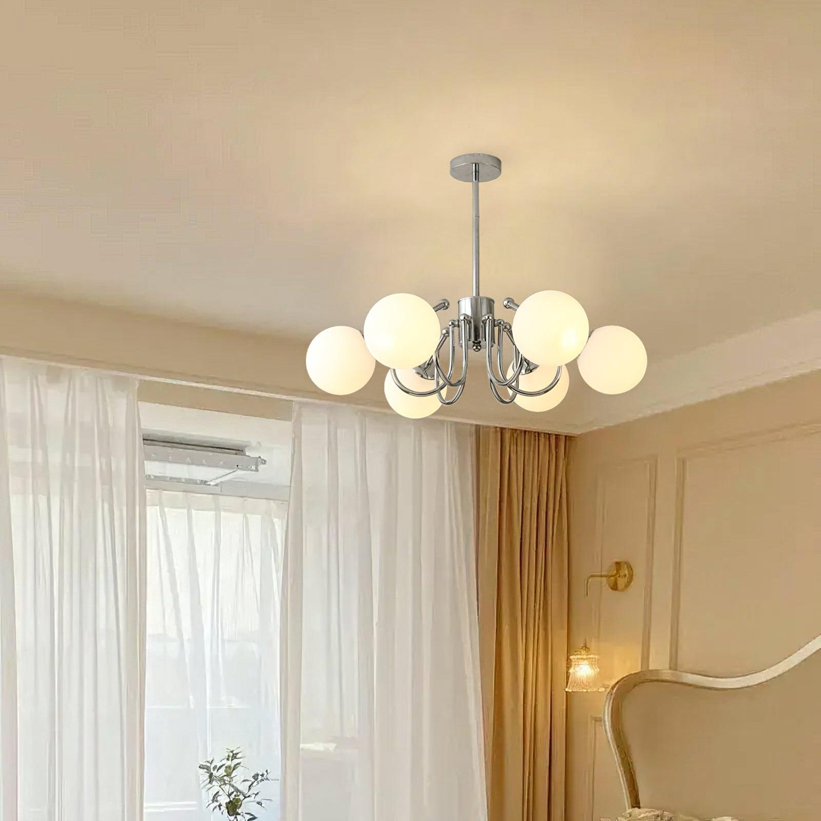 Aurora Kronleuchter Globe Chrom Modern-Letslighting