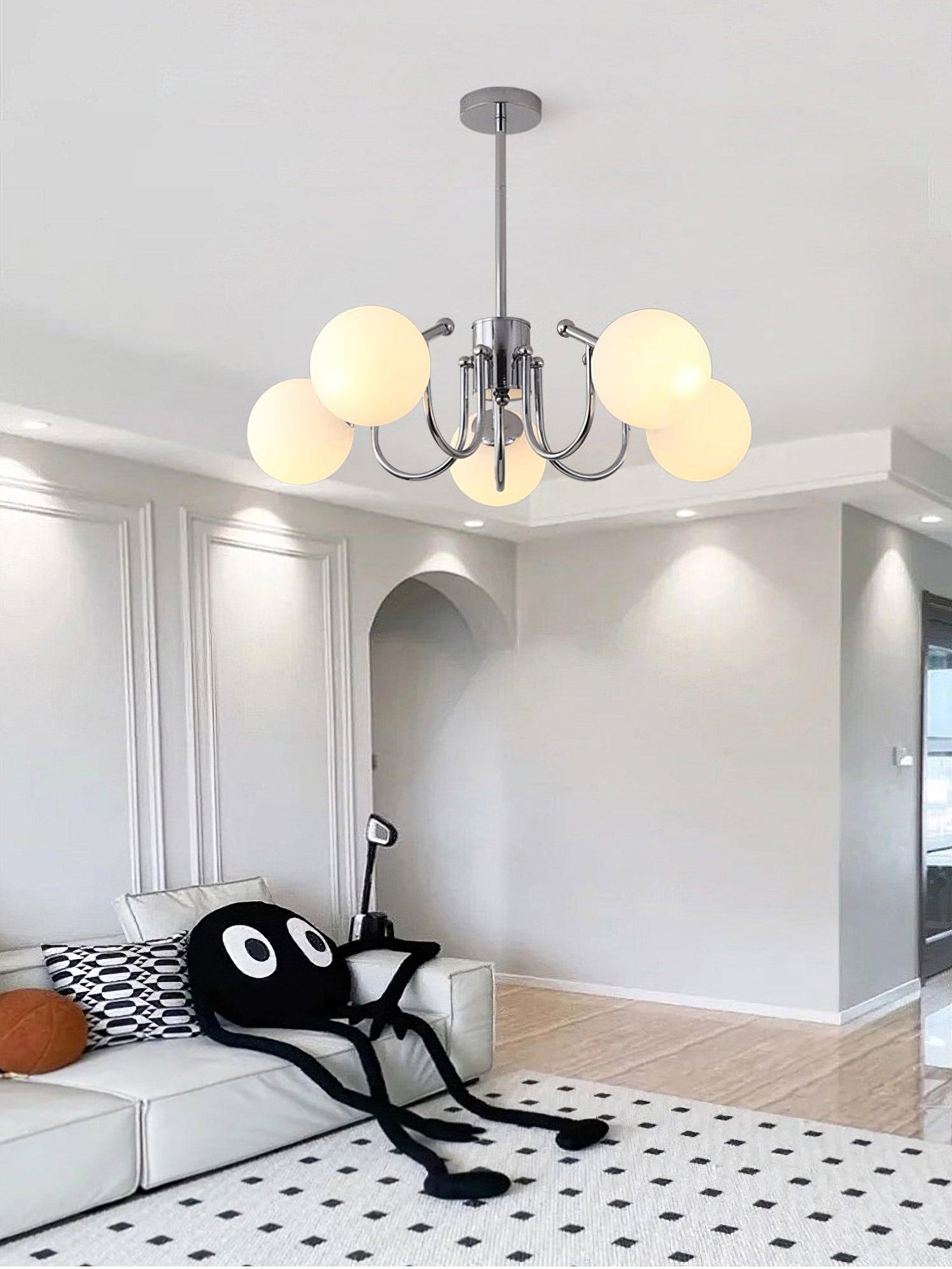 Aurora Kronleuchter Globe Chrom Modern-Letslighting