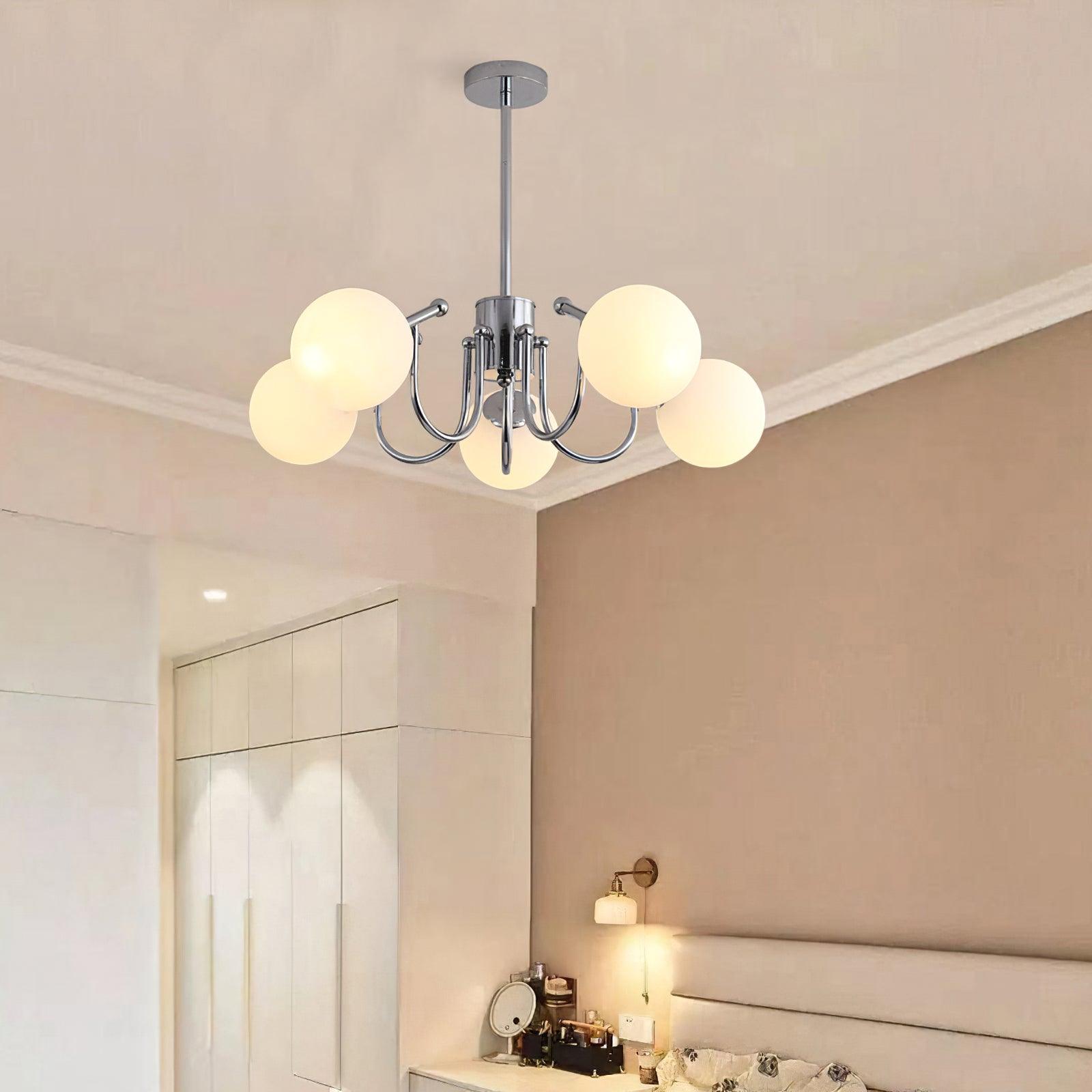 Aurora Kronleuchter Globe Chrom Modern-Letslighting