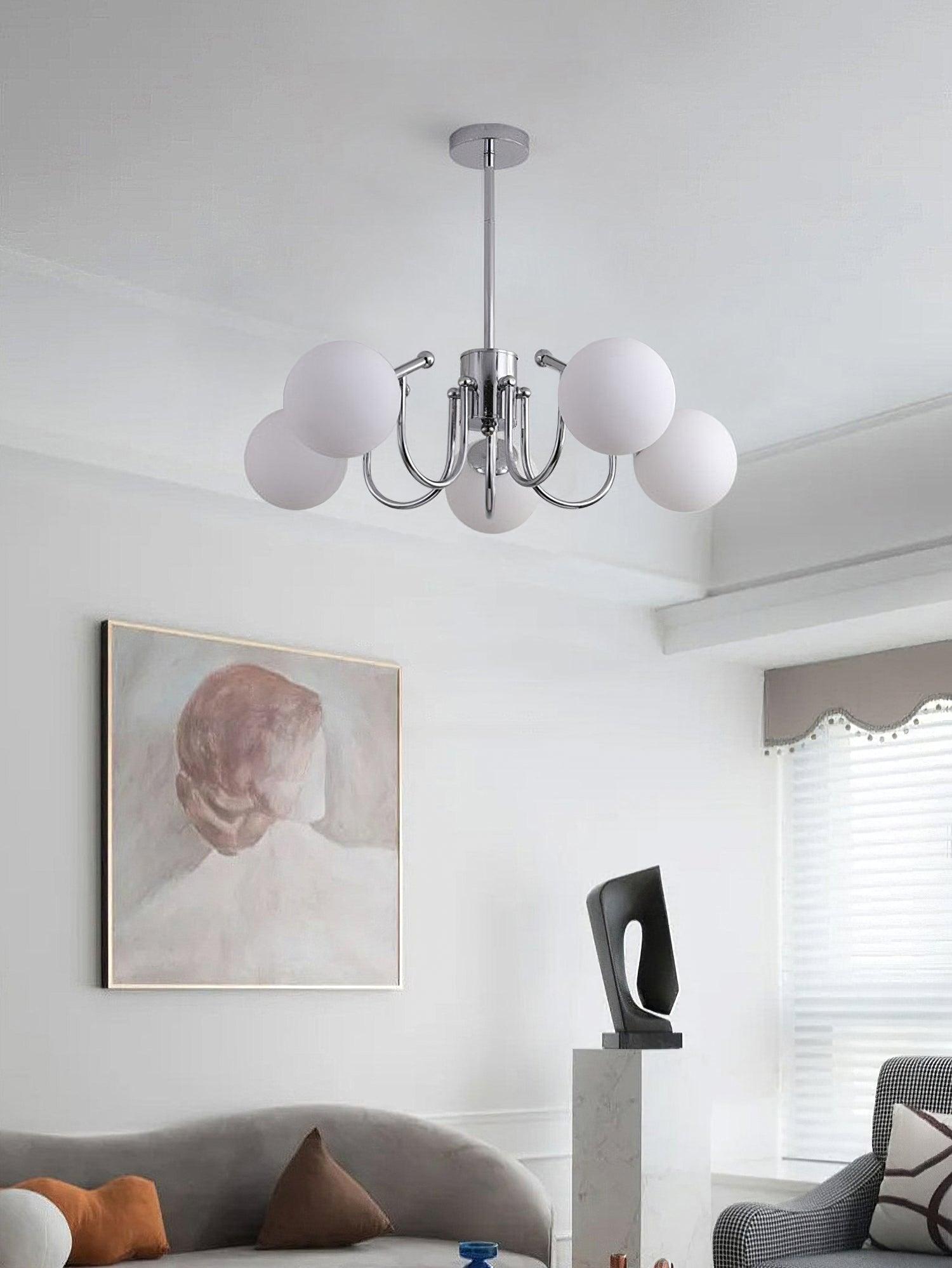 Aurora Kronleuchter Globe Chrom Modern-Letslighting