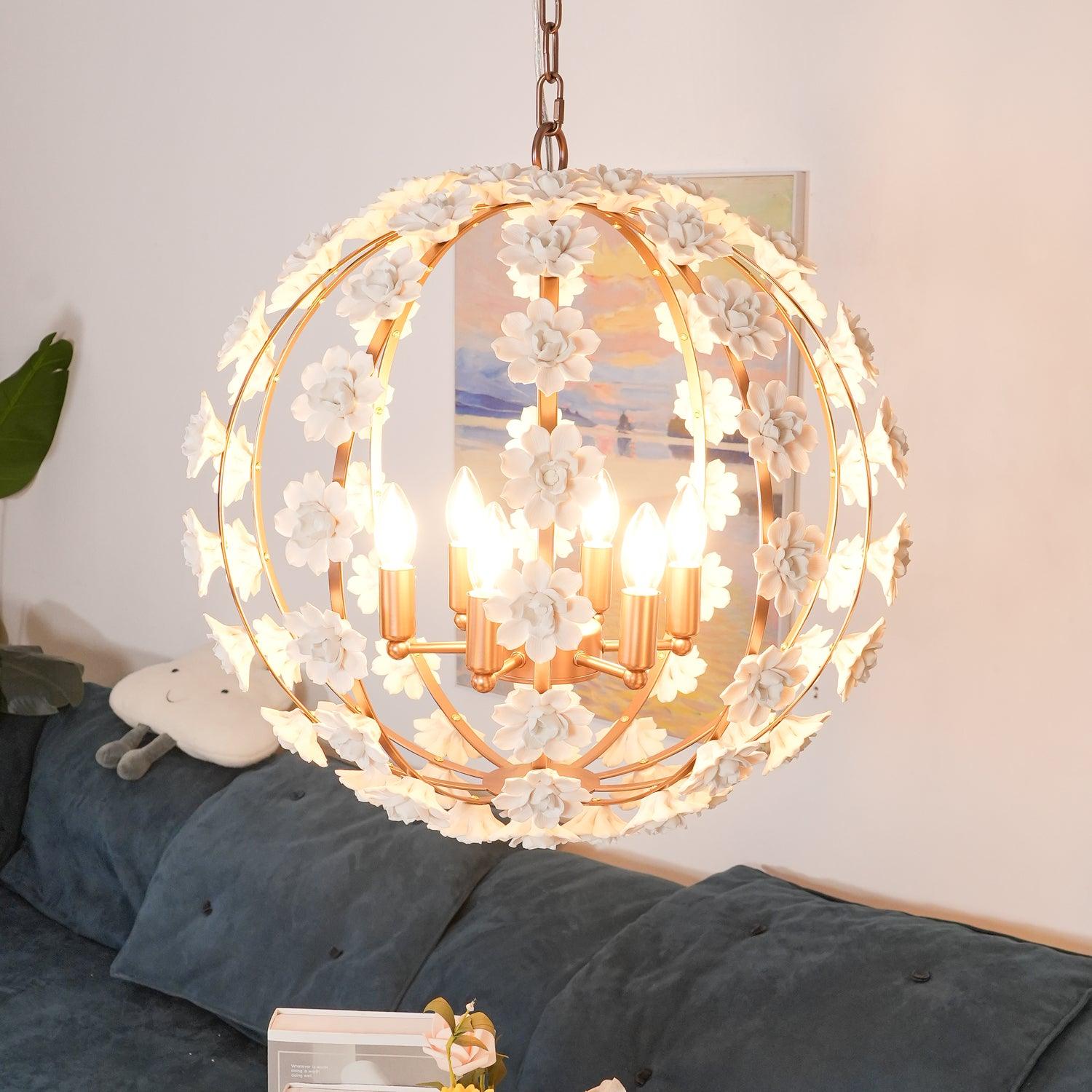 Kevin Eleganter Luxus-Kronleuchter aus Keramik-Letslighting
