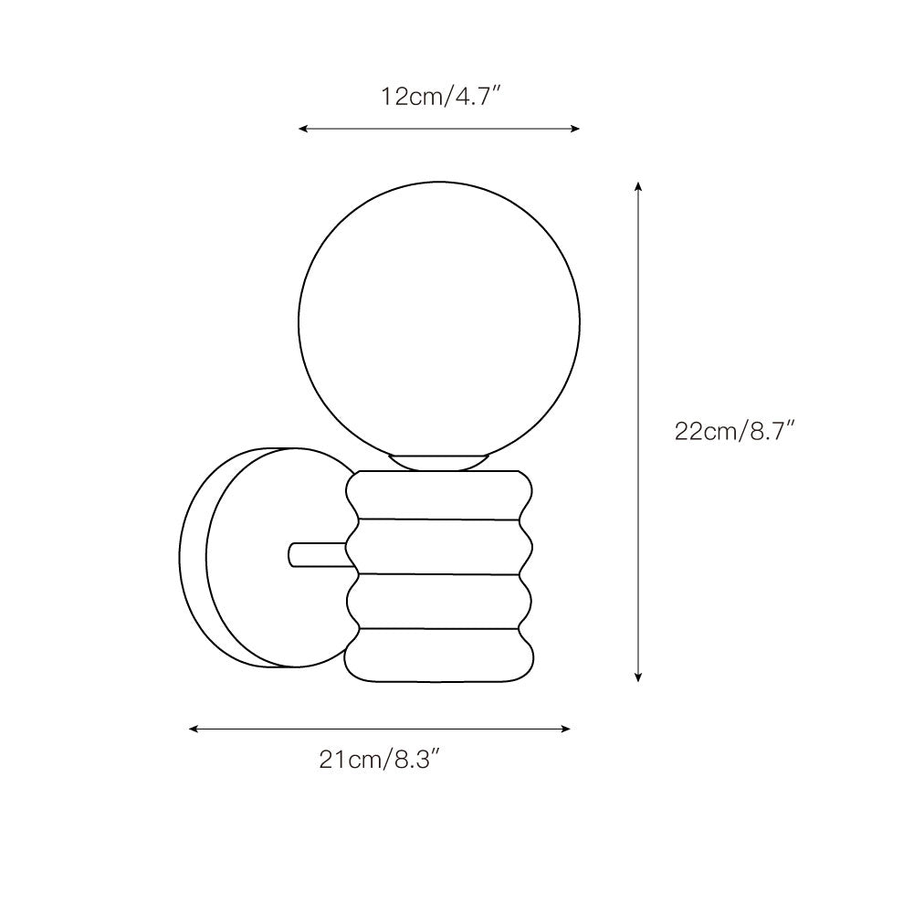 Ljomuvyh Modern Minimalist Travertine Glass Wall Lamp - Letslighting