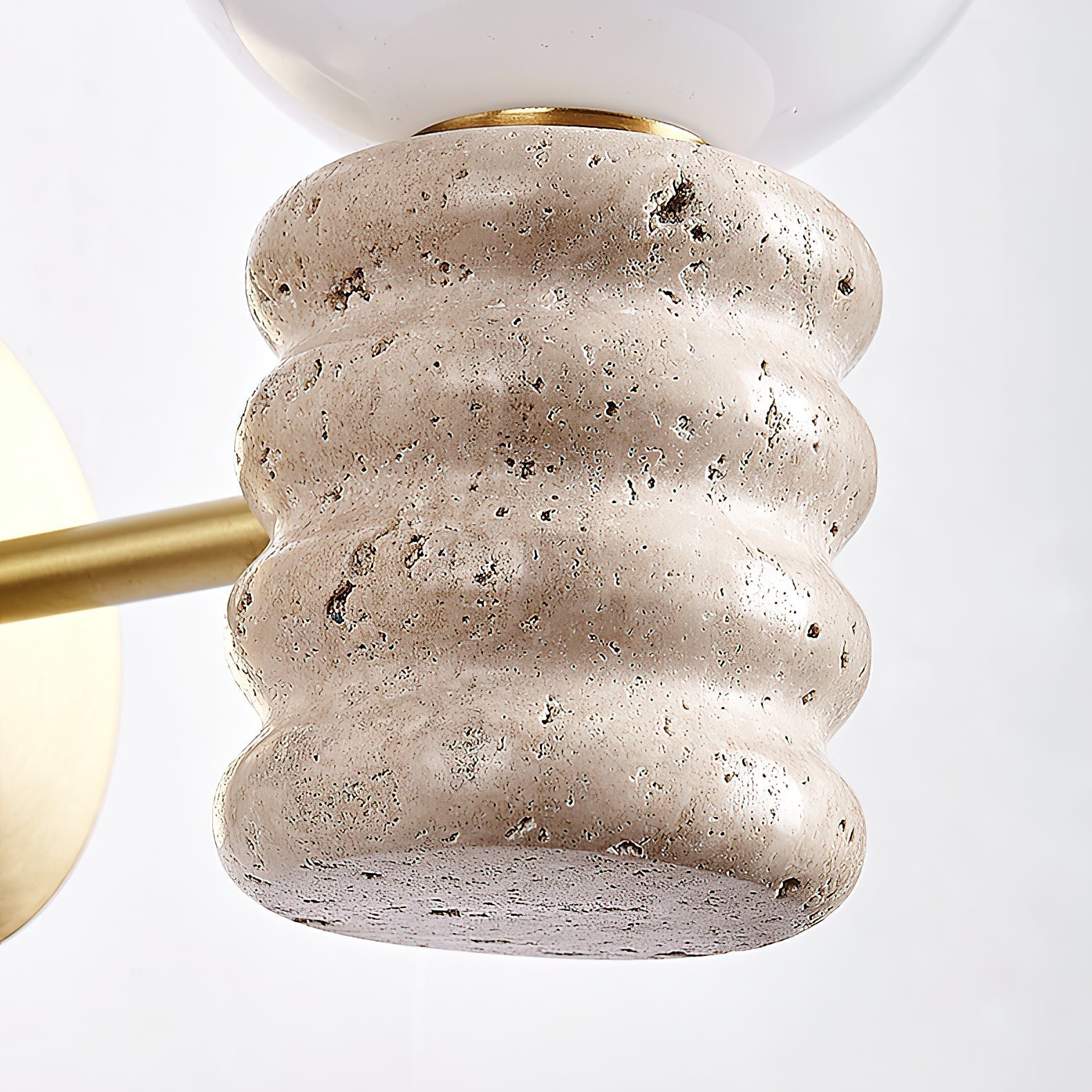 Ljomuvyh Modern Minimalist Travertine Glass Wall Lamp - Letslighting