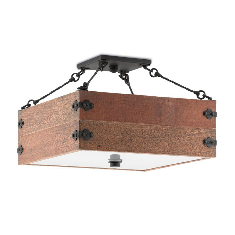Ljomuvyu Vintage Industrielle Holz-Deckenlampe-Letslighting