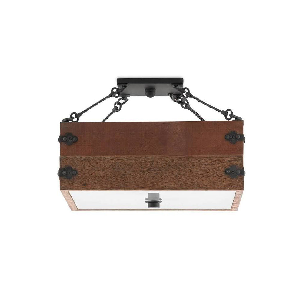 Ljomuvyu Vintage Industrielle Holz-Deckenlampe-Letslighting