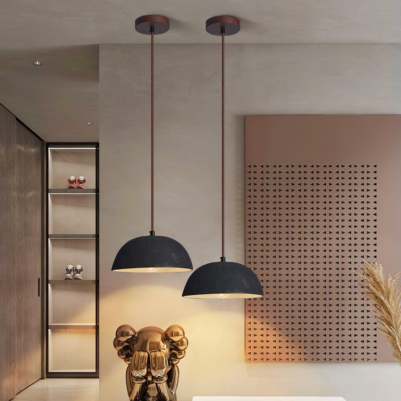 Dome Vintage Pendelleuchte aus Holz-Letslighting