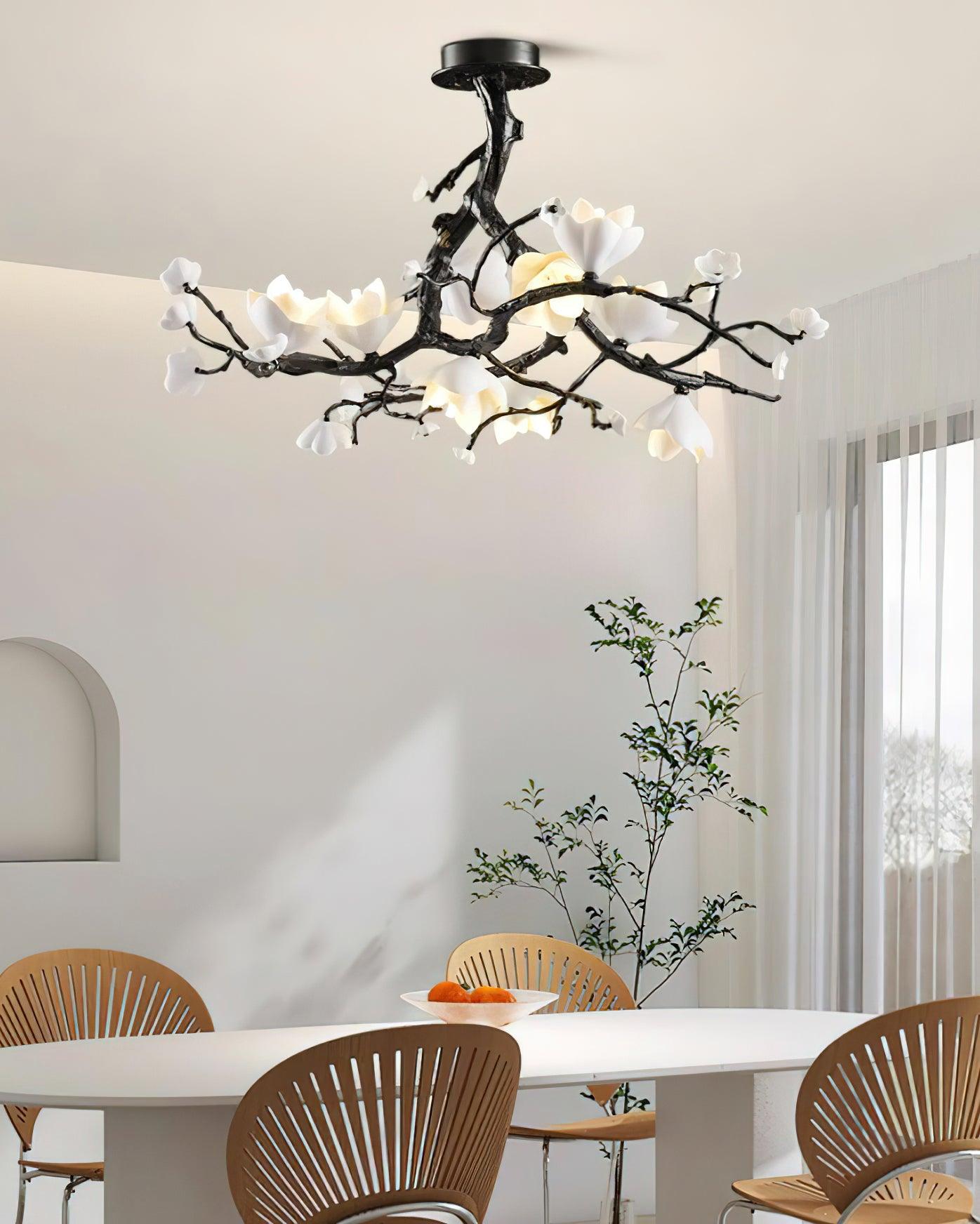 LustraPendelleuchte Schwarz Kupfer Baum Wilde Früchte-Letslighting