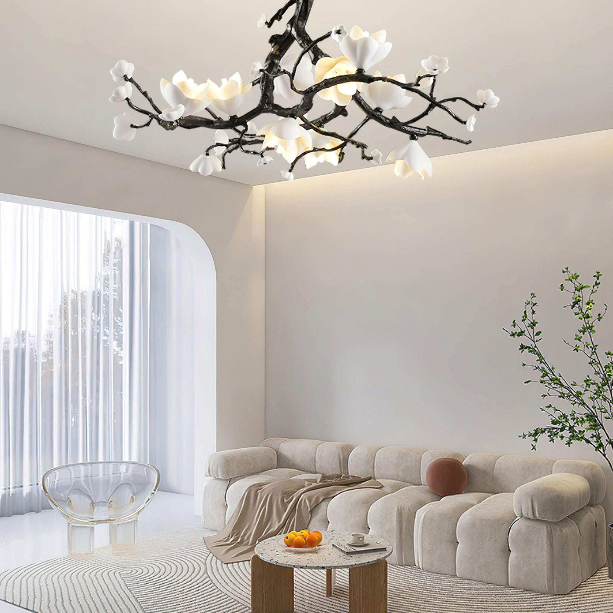 LustraPendelleuchte Schwarz Kupfer Baum Wilde Früchte-Letslighting