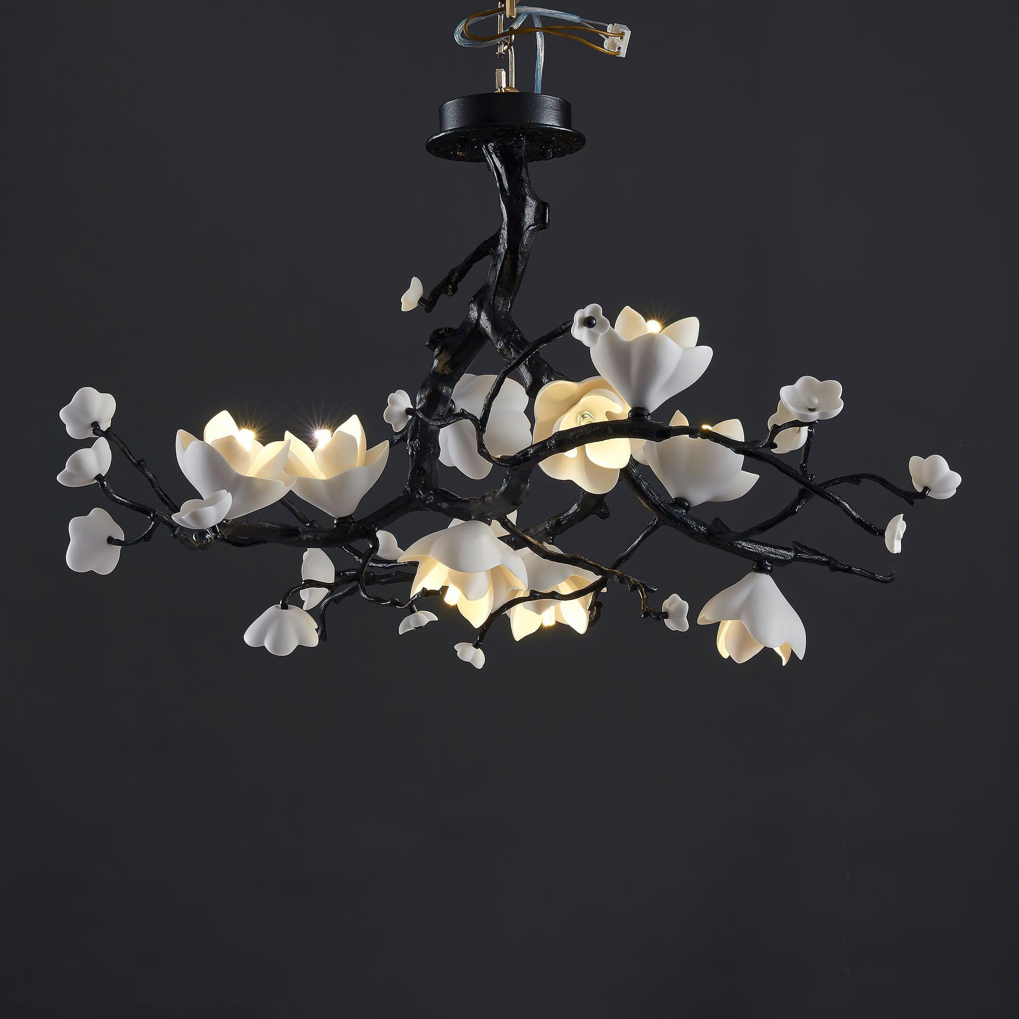 LustraPendelleuchte Schwarz Kupfer Baum Wilde Früchte-Letslighting