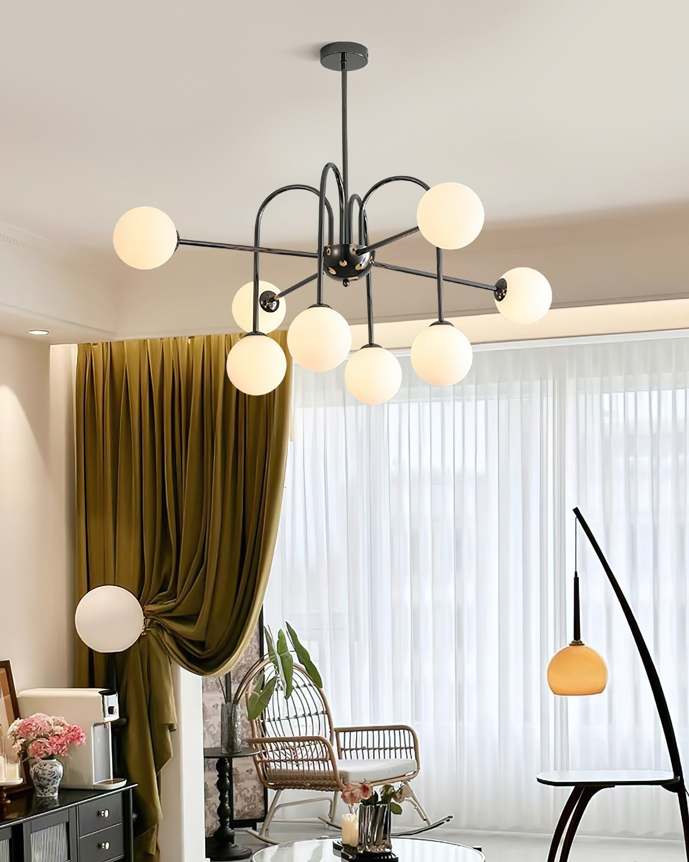 Tatum Minimalistischer Glas-Kronleuchter-Letslighting