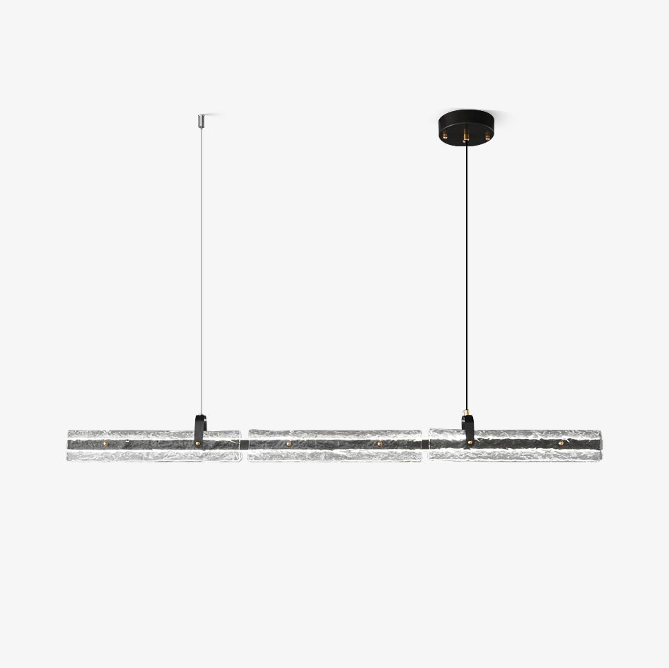 Cedorisra Luxuriöse Pendelleuchte aus Eisschwarzem Glas-Letslighting