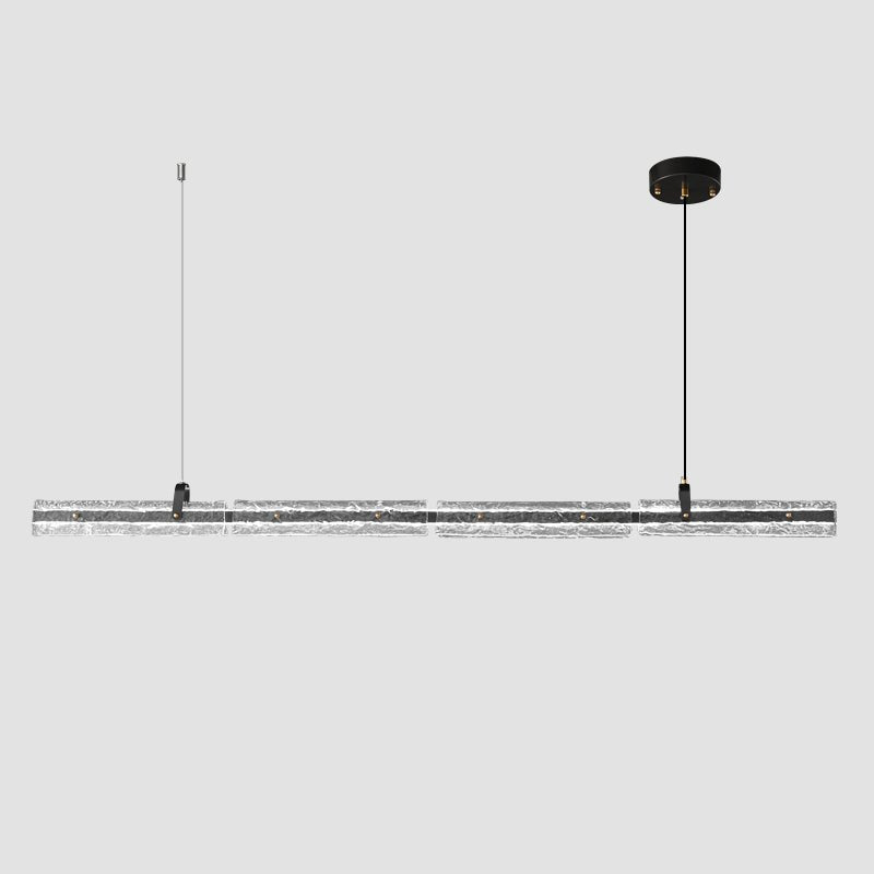 Cedorisra Luxuriöse Pendelleuchte aus Eisschwarzem Glas-Letslighting