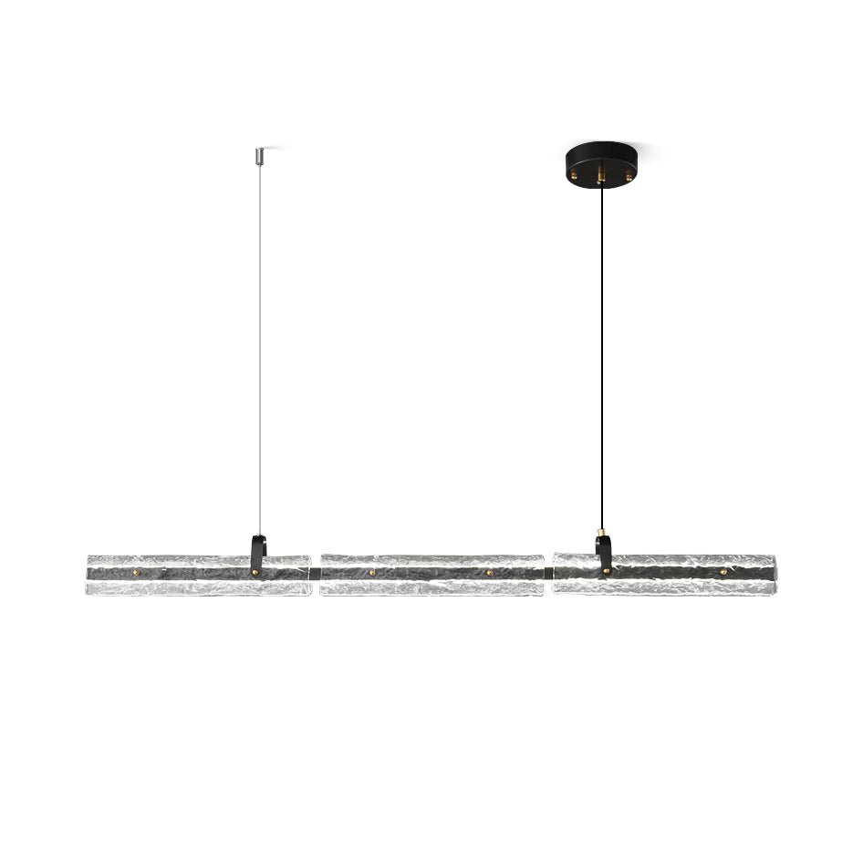 Cedorisra Luxuriöse Pendelleuchte aus Eisschwarzem Glas-Letslighting