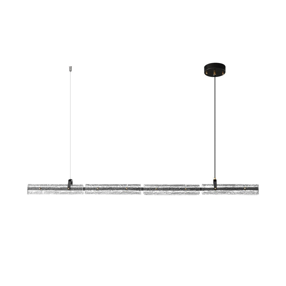 Cedorisra Luxuriöse Pendelleuchte aus Eisschwarzem Glas-Letslighting