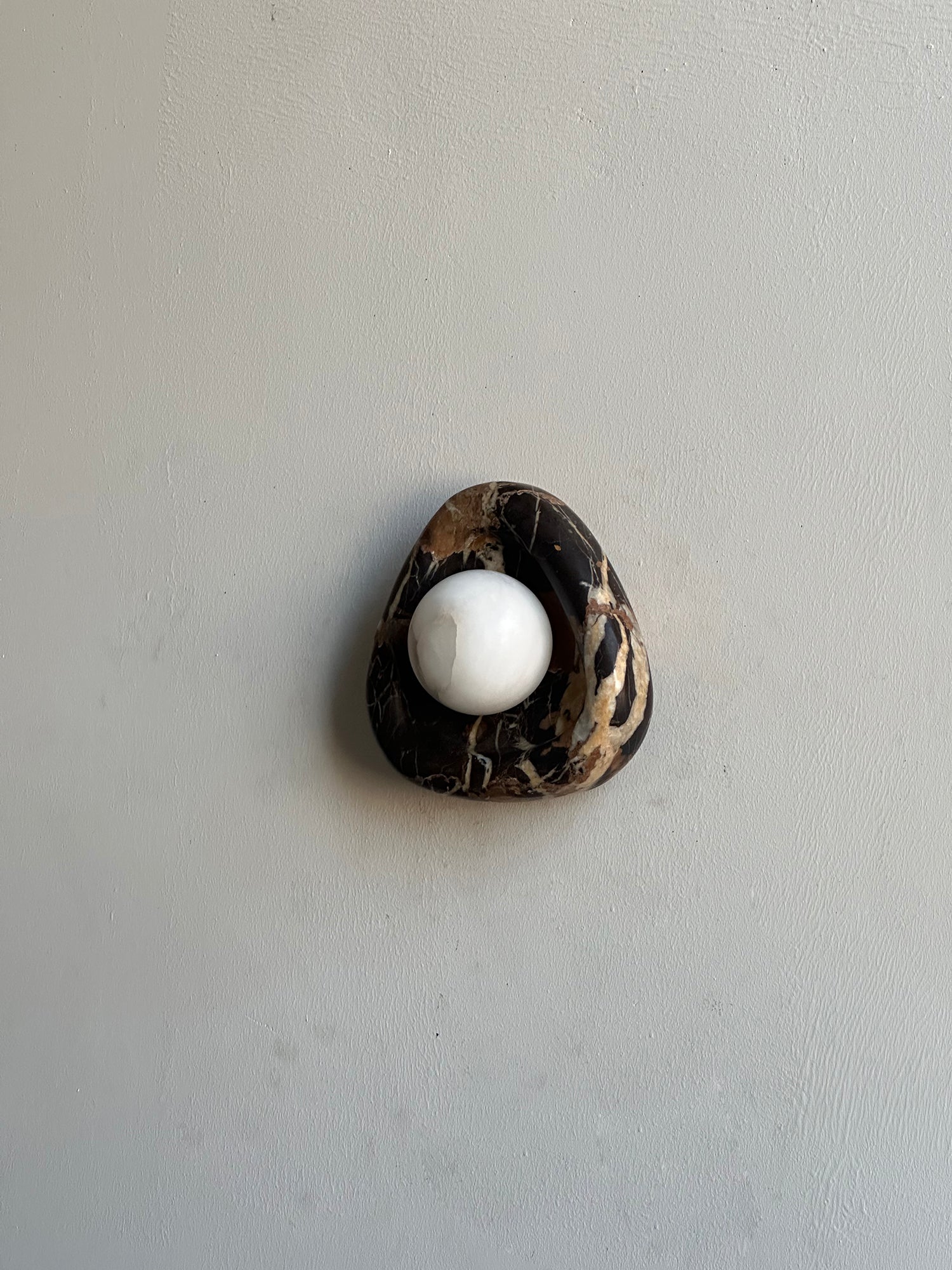 Ostruvyu Modern Minimalist Black Pearl Marble Wall Lamp - Letslighting