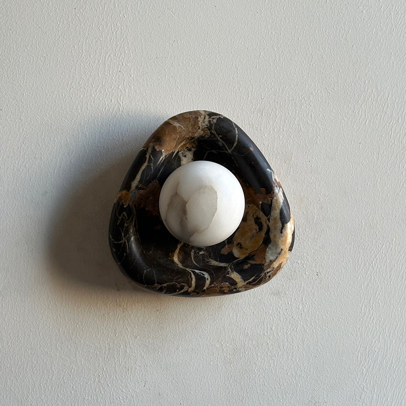 Ostruvyu Modern Minimalist Black Pearl Marble Wall Lamp - Letslighting