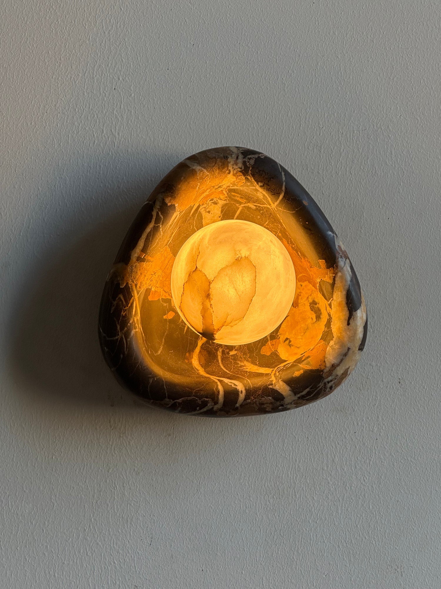 Ostruvyu Modern Minimalist Black Pearl Marble Wall Lamp - Letslighting