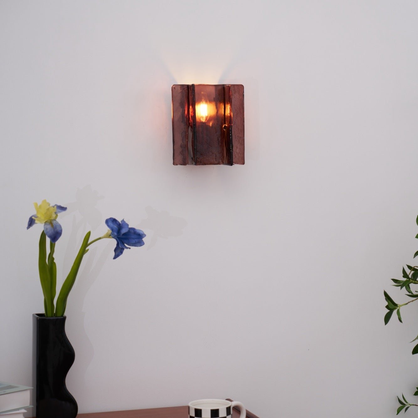 Solanic Minimalistische Glas Kunst Wandleuchte-Letslighting