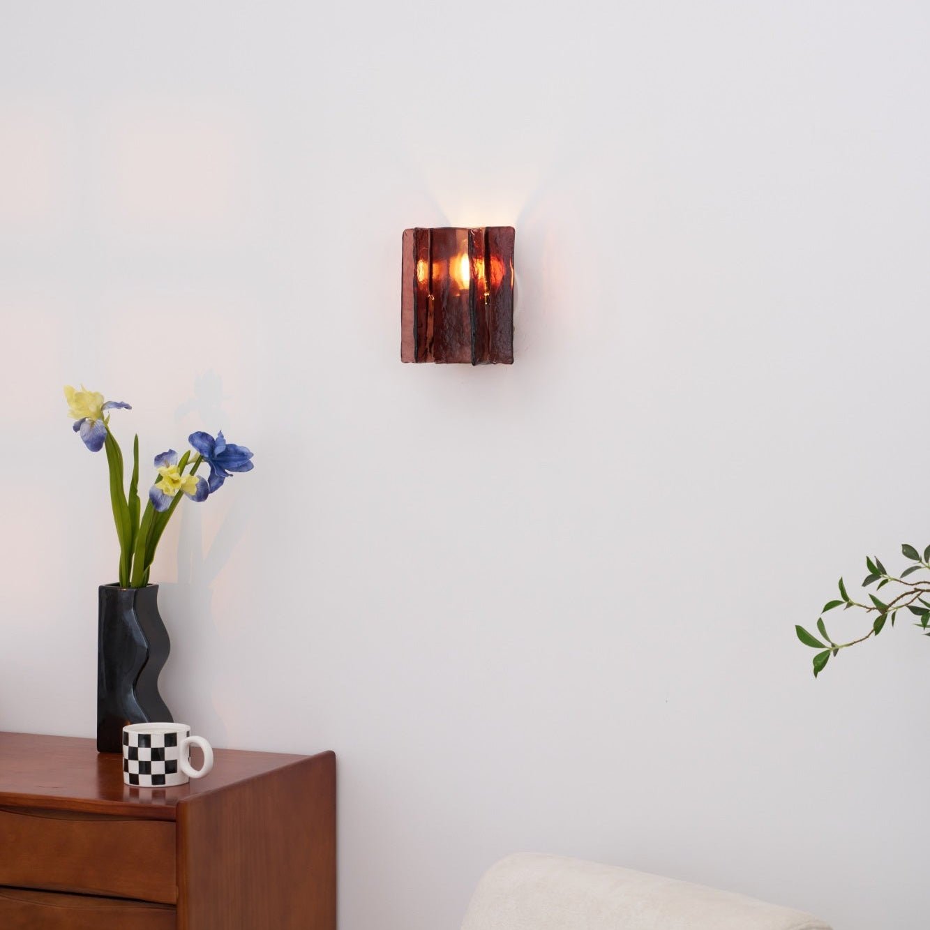 Solanic Minimalistische Glas Kunst Wandleuchte-Letslighting