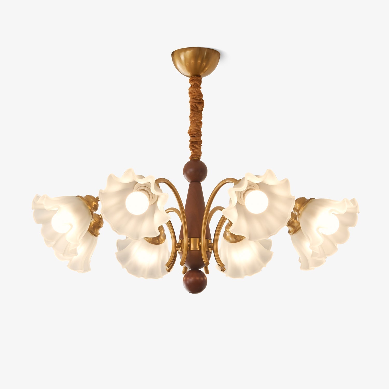Ilvinan Traditionelle Eleganz Holz Glas Kronleuchter-Letslighting