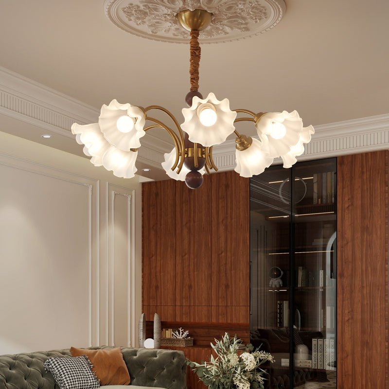 Ilvinan Traditionelle Eleganz Holz Glas Kronleuchter-Letslighting