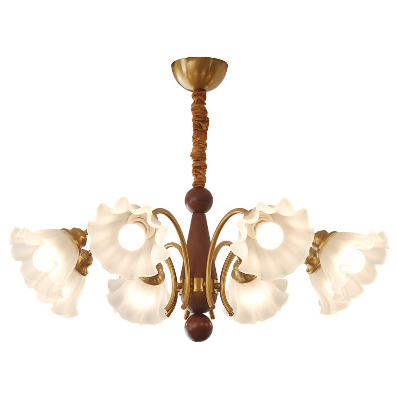 Ilvinan Traditionelle Eleganz Holz Glas Kronleuchter-Letslighting