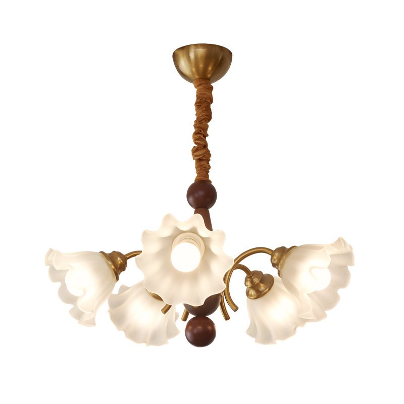 Ilvinan Traditionelle Eleganz Holz Glas Kronleuchter-Letslighting