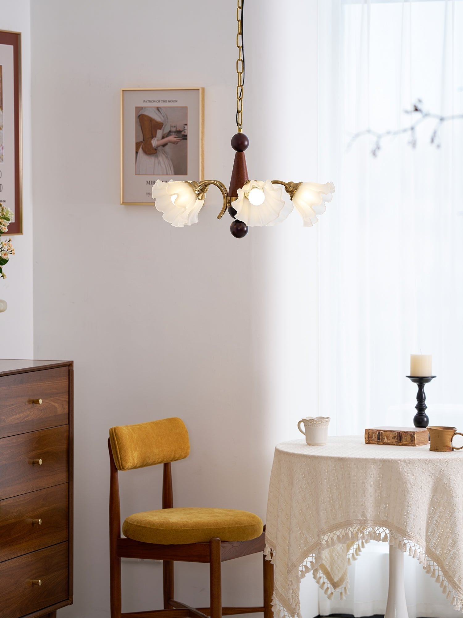 Ilvinan Traditionelle Eleganz Holz Glas Kronleuchter-Letslighting