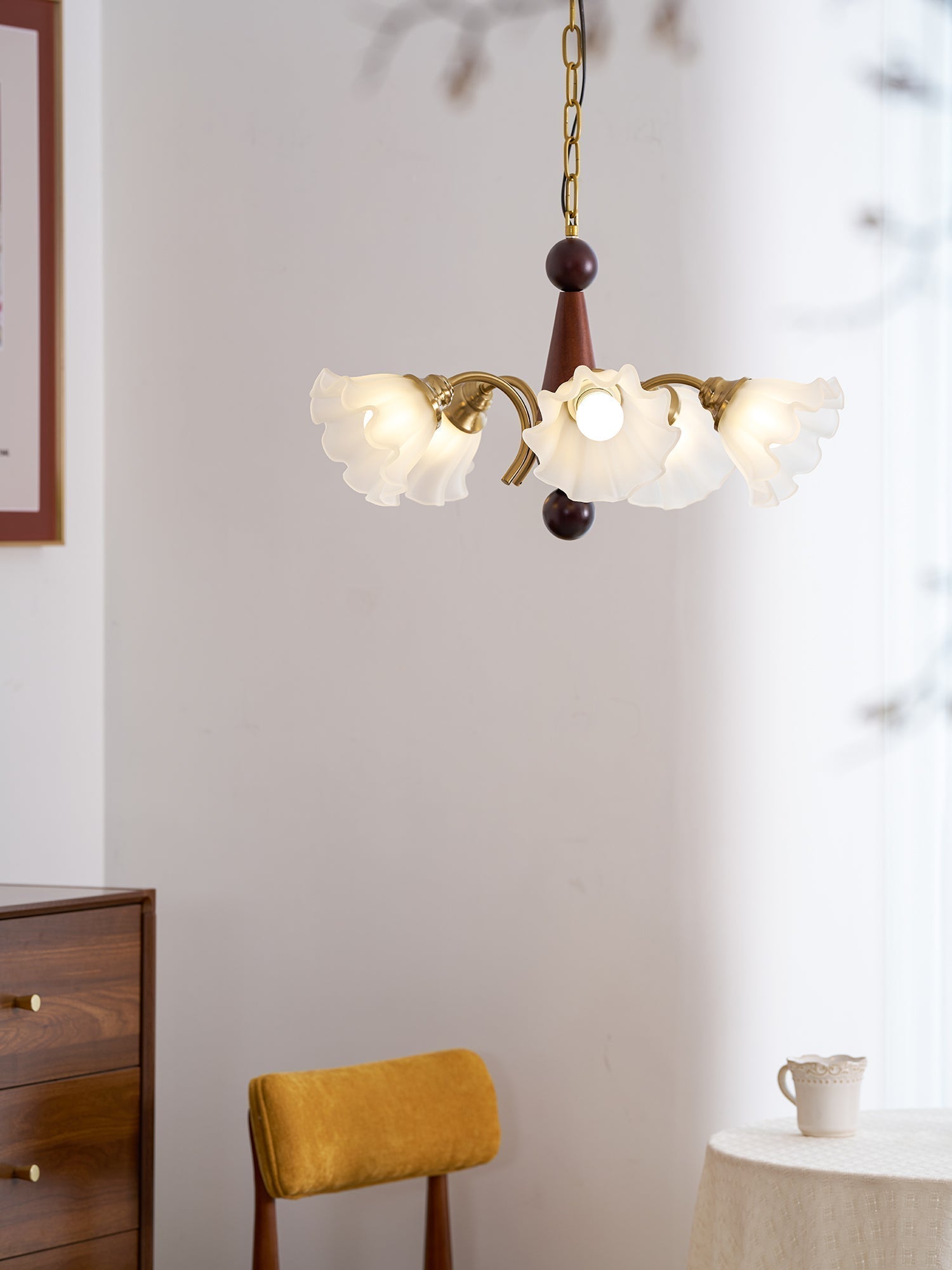 Ilvinan Traditionelle Eleganz Holz Glas Kronleuchter-Letslighting