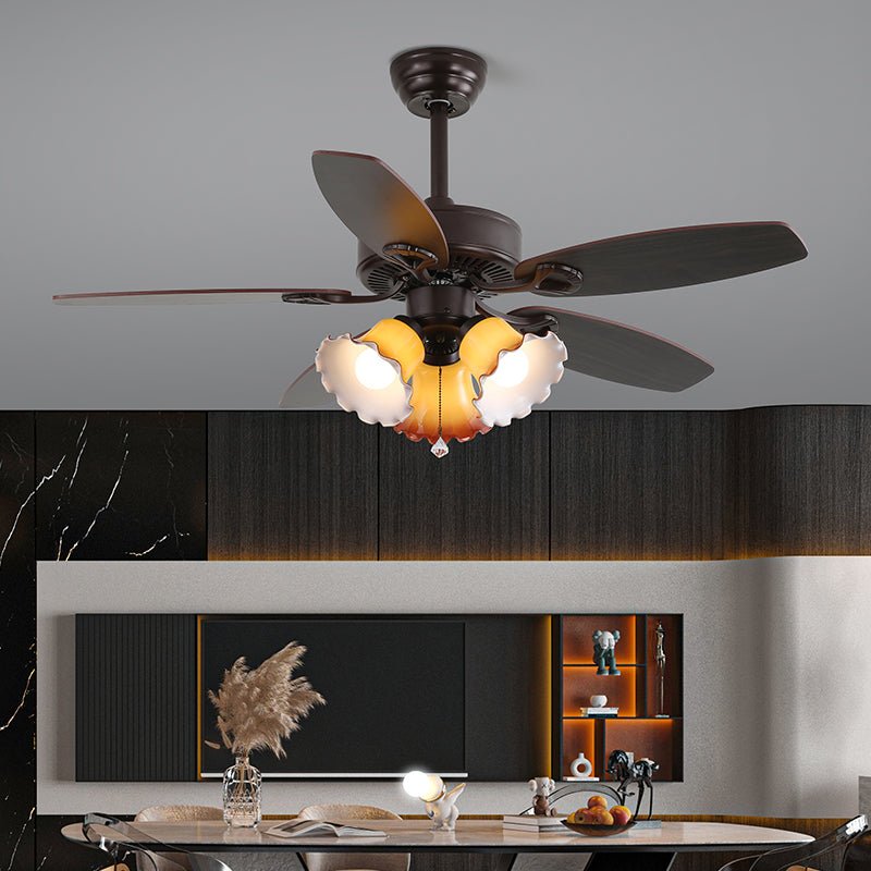 Elora Vintage Deckenventilatorleuchte, Modell J, Durchmesser 107cm