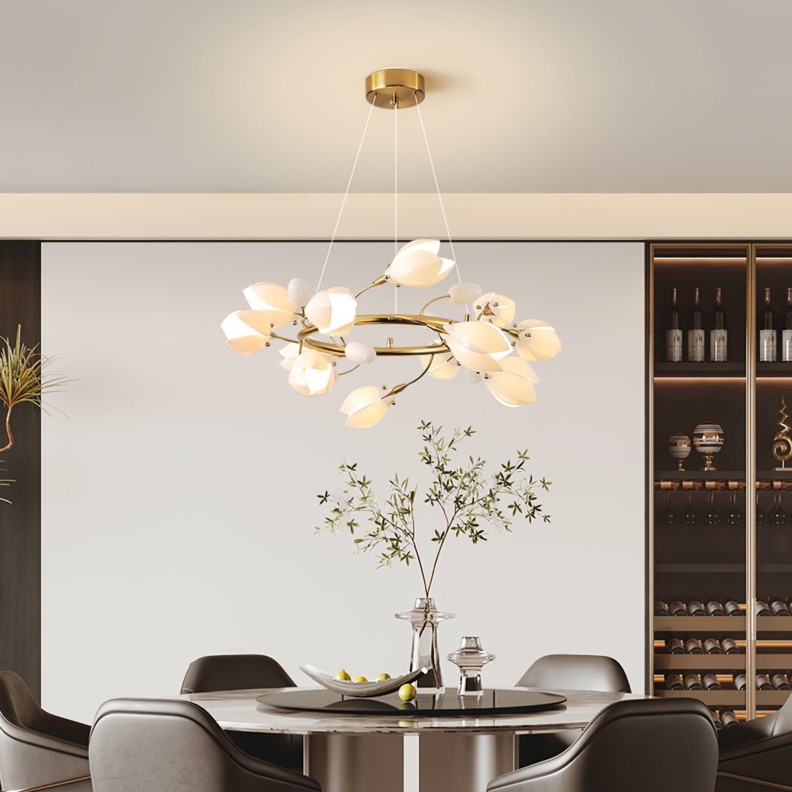 Porzellan Premium Eleganz Keramik Kronleuchter-Letslighting