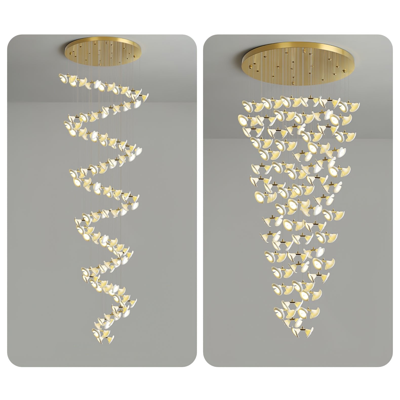 Ernoreth Art-Deco-Keramik-Kronleuchter-Letslighting