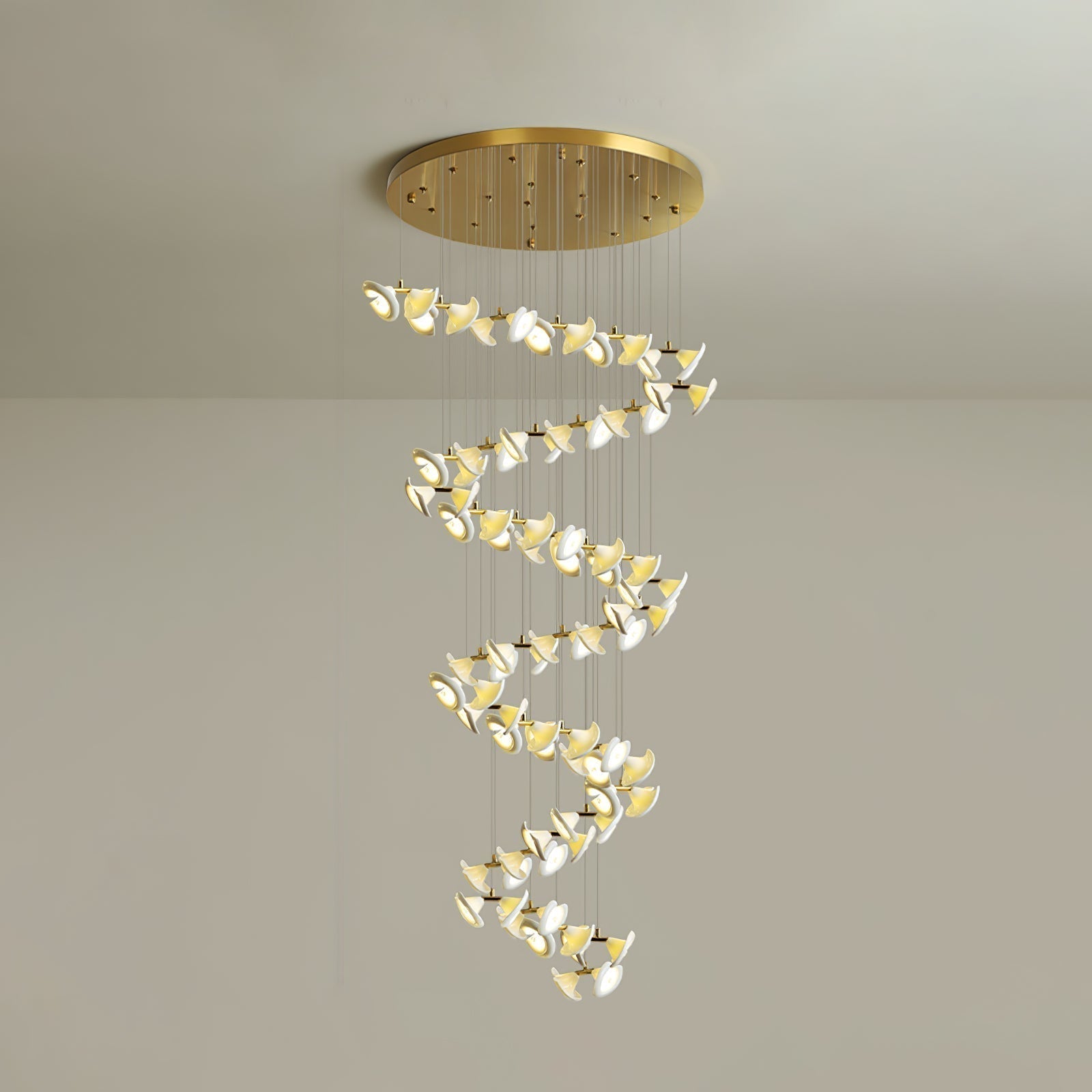 Ernoreth Art-Deco-Keramik-Kronleuchter-Letslighting