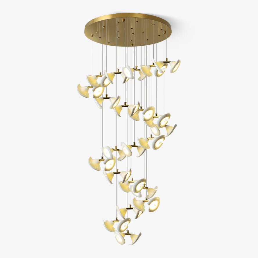 Ernoreth Art-Deco-Keramik-Kronleuchter-Letslighting