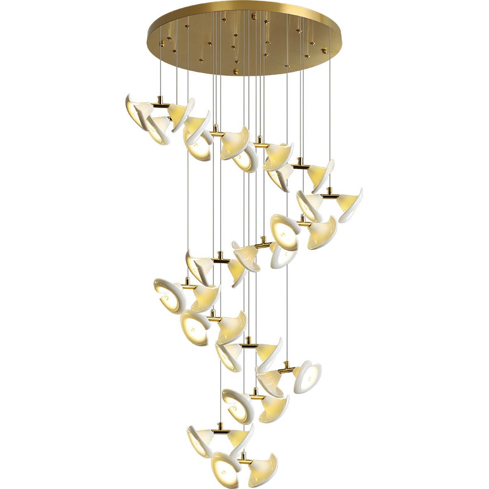 Ernoreth Art-Deco-Keramik-Kronleuchter-Letslighting