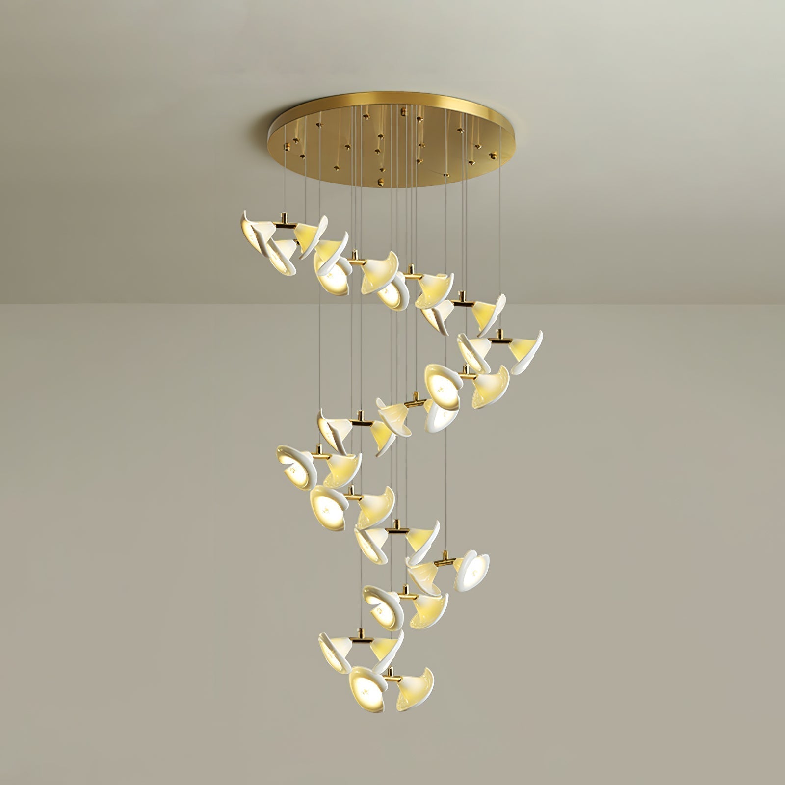 Ernoreth Art-Deco-Keramik-Kronleuchter-Letslighting