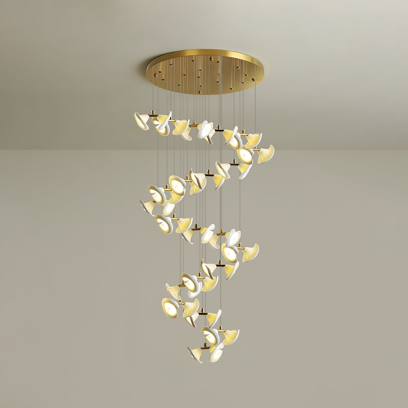 Ernoreth Art-Deco-Keramik-Kronleuchter-Letslighting
